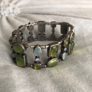Lia Sophia stretchy stone crystal bracelet